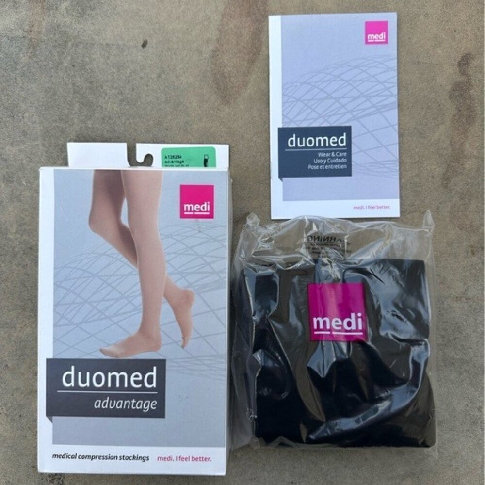 Medi duomed Advantage Compression Stockings Thigh OT 15-20mmHG Size XXL BLACK